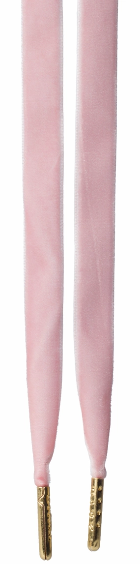 VELVET SHOE LACES BLUSH ROSE