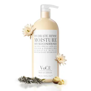 VoCÊ Haircare – Natural Hydrating Conditioner - Rinse | Deep Moisturizing, Anti-Frizz, Sulfate-Free, Non-Toxic, Vegan Haircare for Women and Men with Shea Butter, White Tea, Vanilla Cactus (32 oz)