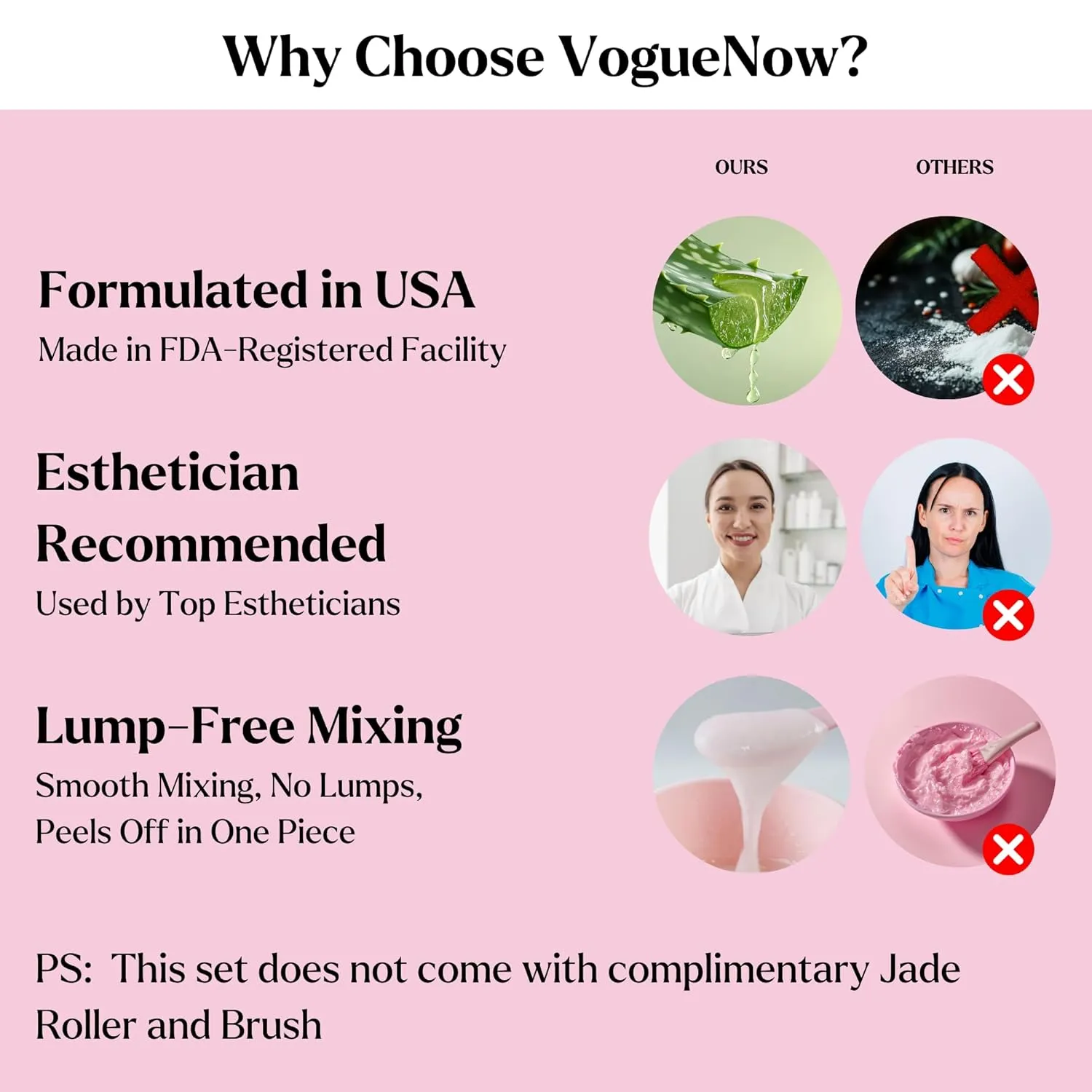 VogueNow Premium Jelly Face Mask for Facials - Bulgarian Rose, 24K Gold, Lavender & Hyaluronic Acid (Pack of 4) - Hydrating, Brightening & Nourishing Jelly Mask | Vajacial | 92 Oz Face Mask Skin Care
