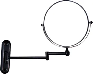 Wall Mounted Makeup Mirror Black Bronze,1x/ 10x Magnifying Mirror, Make Up Mirror,8'' Two-Sided Swivel Extendable Bathroom Mirror,360° Swivel Double Sided Extendable Bathroom Mirror For Shaving