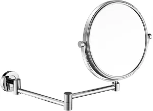 Wall Mounted Makeup Mirror, Make Up Mirror, 1x/ 10x Magnifying Mirror, 8'' Two-Sided Swivel Extendable Bathroom Mirror, 360° Swivel Double Sided Extendable Bathroom Mirror for Shaving