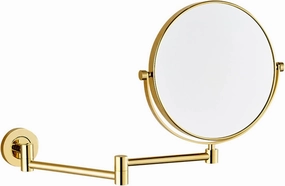 Wall Mounted Makeup Mirror, Make Up Mirror, 1x/ 10x Magnifying Mirror, 8'' Two-Sided Swivel Extendable Bathroom Mirror, 360° Swivel Double Sided Extendable Bathroom Mirror for Shaving