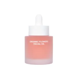 Whamisa Organic Flowers Deep Rich Facial Oil, Hydrating Watery Formula with Fermented Ingredients & Postbiotics, Nourishing, Glowing Hydration (32ml)