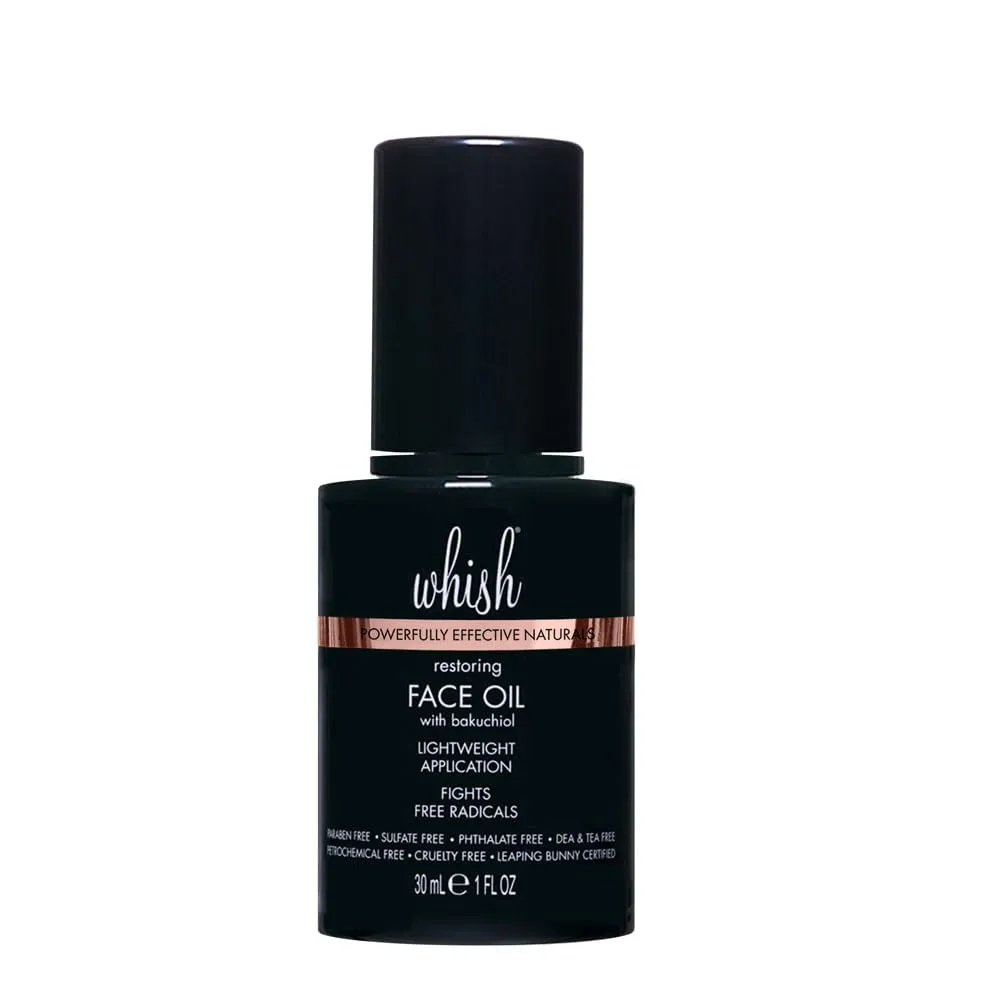 Whish Face Oil with Bakuchiol - Body & Face Moisturizer for Women & Men - Natural Retinol Alternative - Skin Care & After Shower Body Oil - For All Skin Types - 1 oz