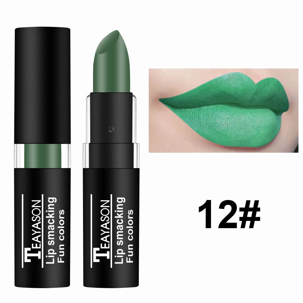 Wholesale dark white nude vampire olive green black purple Halloween retro lipstick JDC-MK-XuQ004