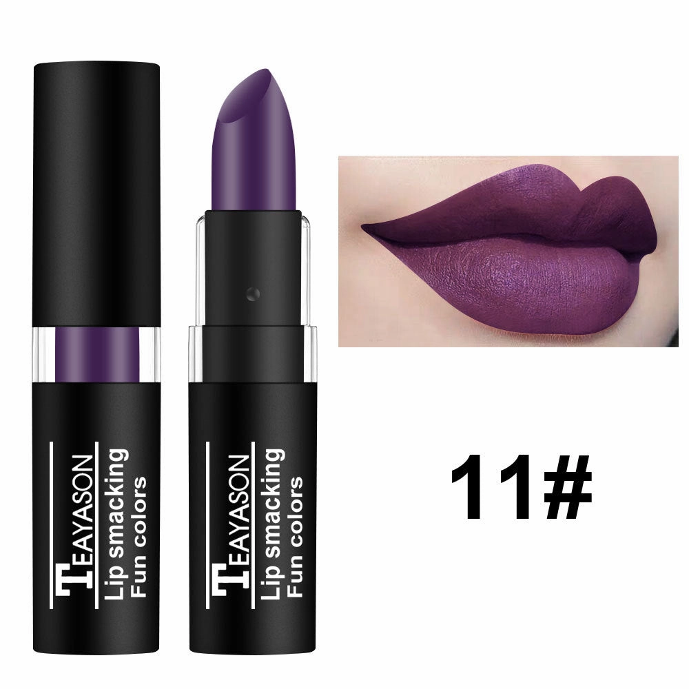 Wholesale dark white nude vampire olive green black purple Halloween retro lipstick JDC-MK-XuQ004