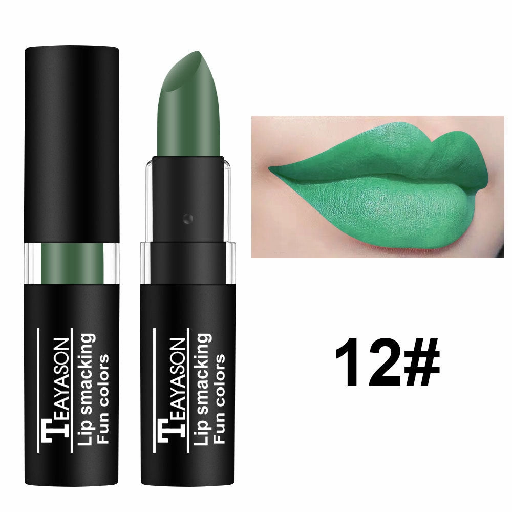 Wholesale dark white nude vampire olive green black purple Halloween retro lipstick JDC-MK-XuQ004