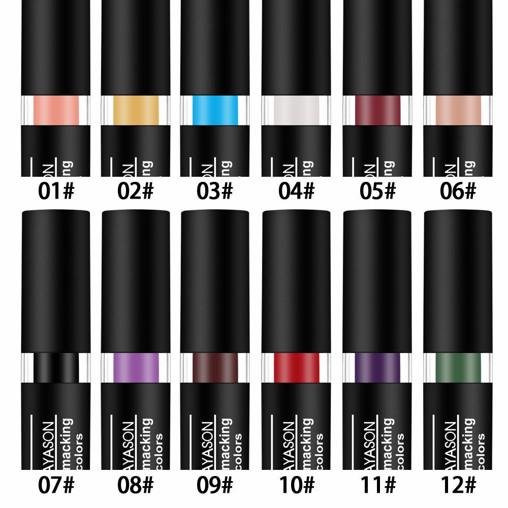 Wholesale dark white nude vampire olive green black purple Halloween retro lipstick JDC-MK-XuQ004