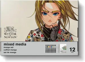 Winsor & Newton Graphic Art Manga Set (includes 2 Fineliners, 8 Promarkers, Pad, Pencil)