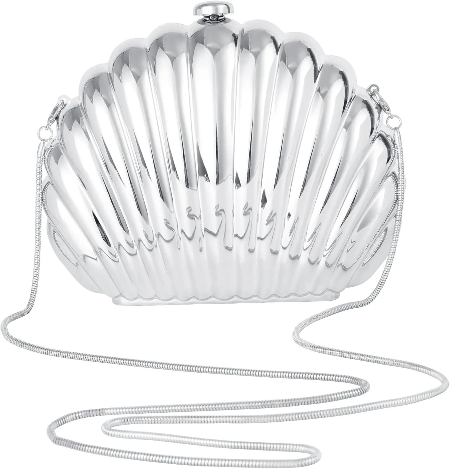 Women Mini Seashell Evening Clutch Handbag Chain Strap Cross-body Bag