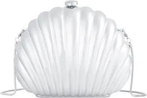 Women Mini Seashell Evening Clutch Handbag Chain Strap Cross-body Bag