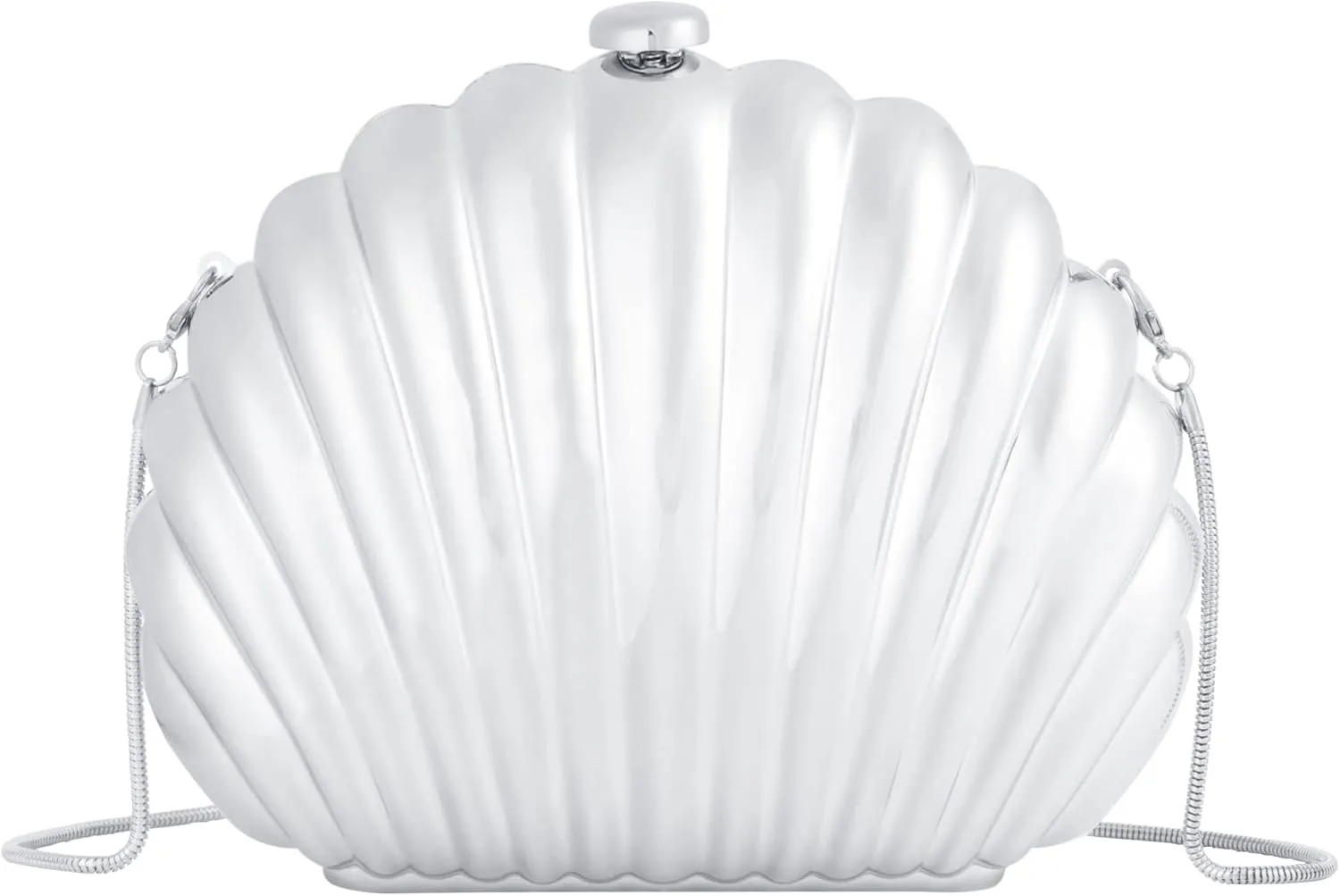 Women Mini Seashell Evening Clutch Handbag Chain Strap Cross-body Bag