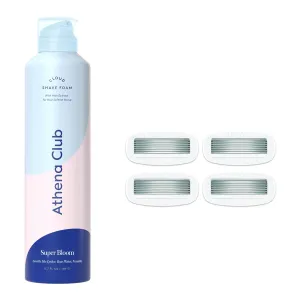 Women's Razor Shave Kit, Cloud Shave Foam   4 Blade Refill