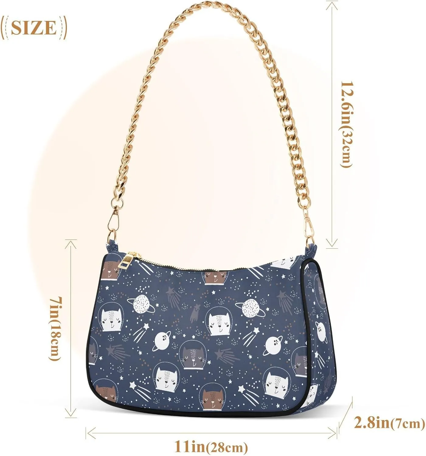 Women's Shoulder Handbags Chain Shoulder Brace for Women Bag Animal Pattern Ladies Vacation Handbags Tote Purse,Multi1