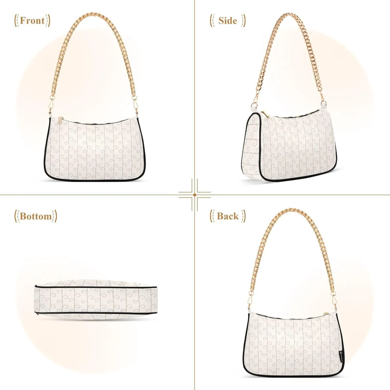 Women's Shoulder Handbags Chain Shoulder Brace for Women Bag Botanical Print Ladies Vacation Handbags Tote Purse,Multi1