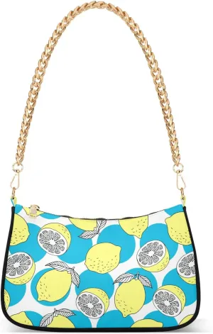 Women's Shoulder Handbags Chain Shoulder Brace for Women Bag Fruits Print Ladies Vacation Handbags Tote Purse,Multi1