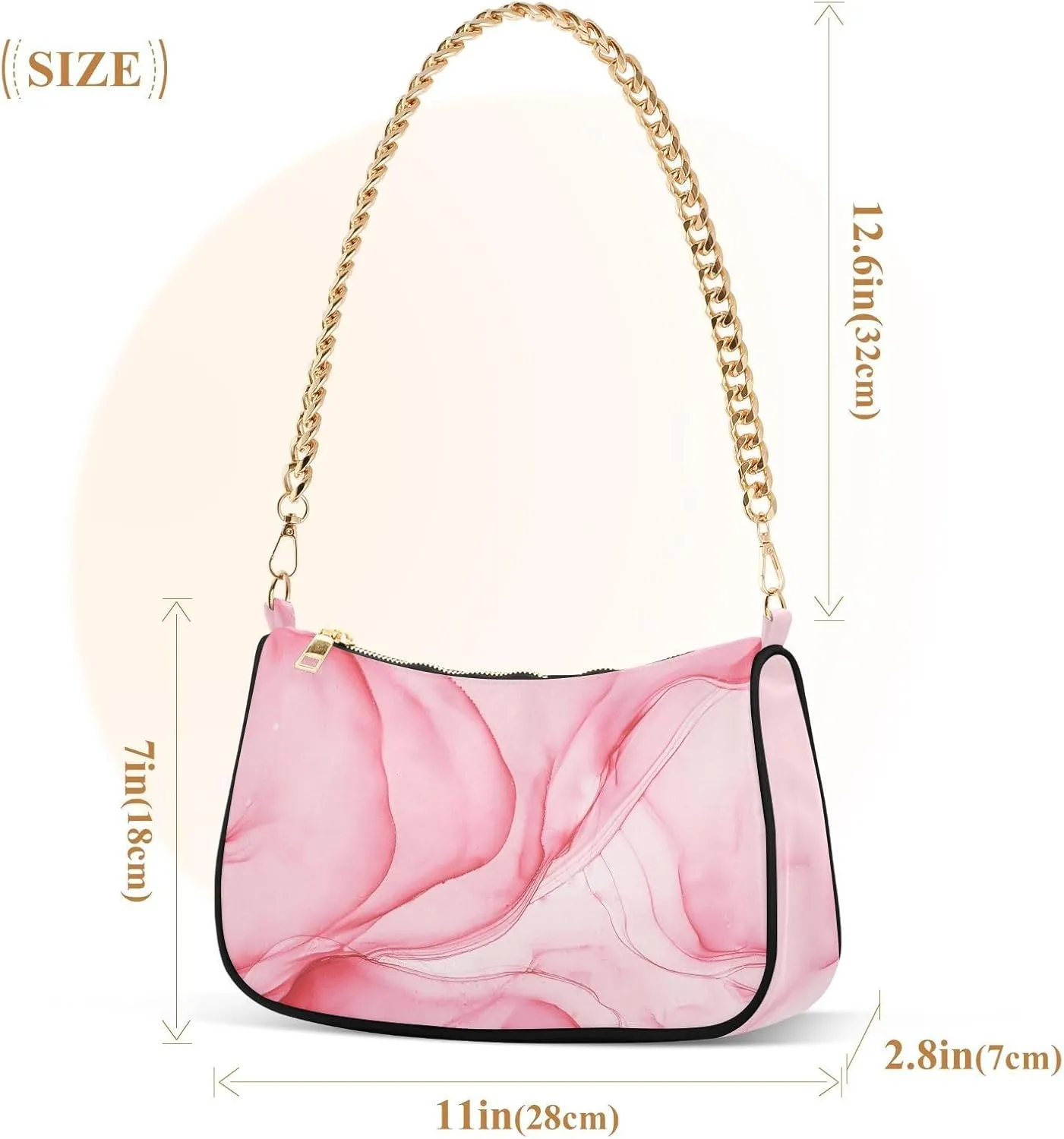 Women's Shoulder Handbags Chain Shoulder Brace for Women Bag Marble Print Ladies Vacation Handbags Tote Purse,Multi1