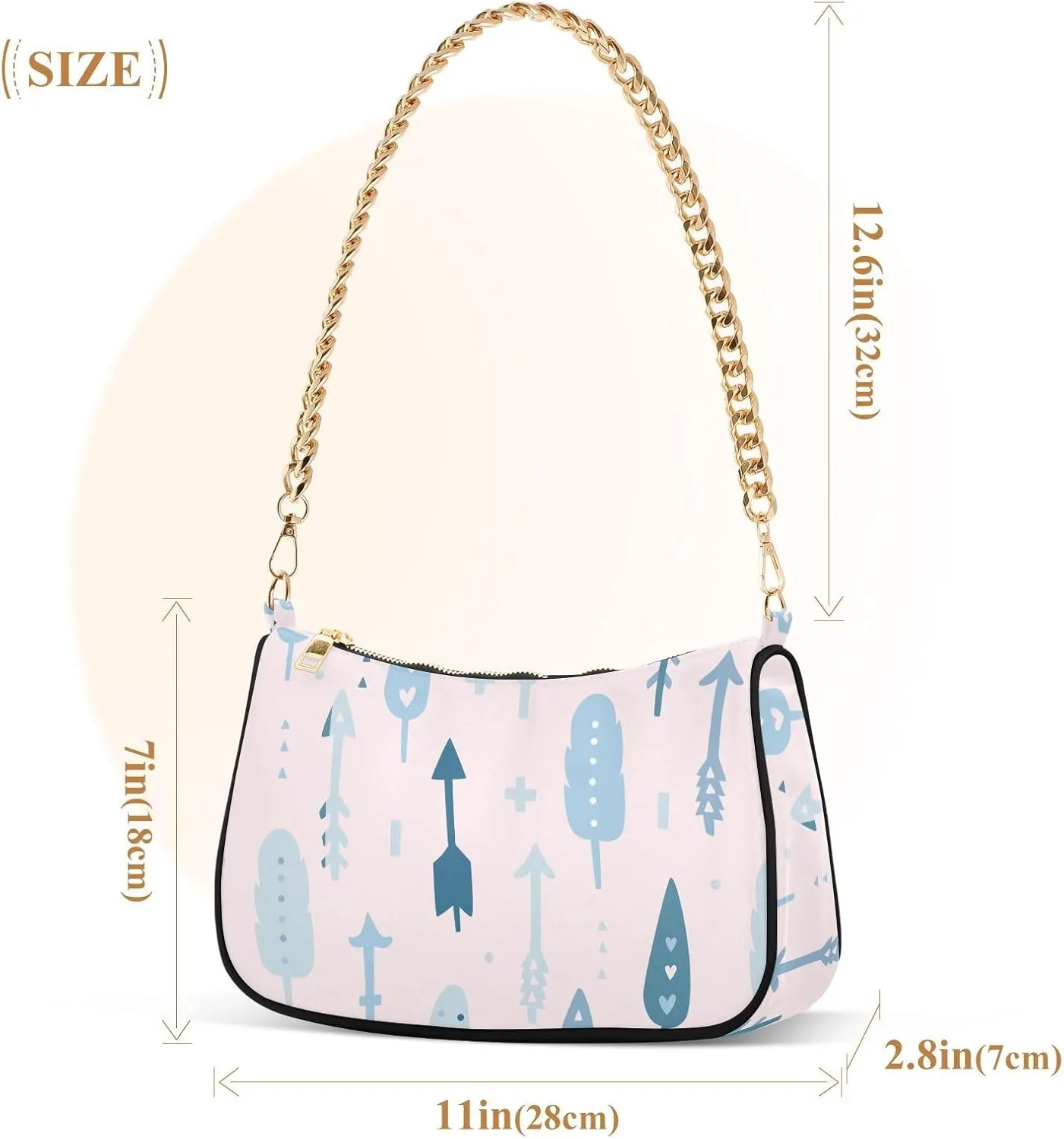 Women's Shoulder Handbags Chain Shoulder Brace for Women Bag Partysu Print Ladies Vacation Handbags Tote Purse,Multi1