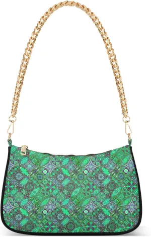 Women's Shoulder Handbags Chain Shoulder Brace for Women Bag Round Pattern Ladies Vacation Handbags Tote Purse,Multi1