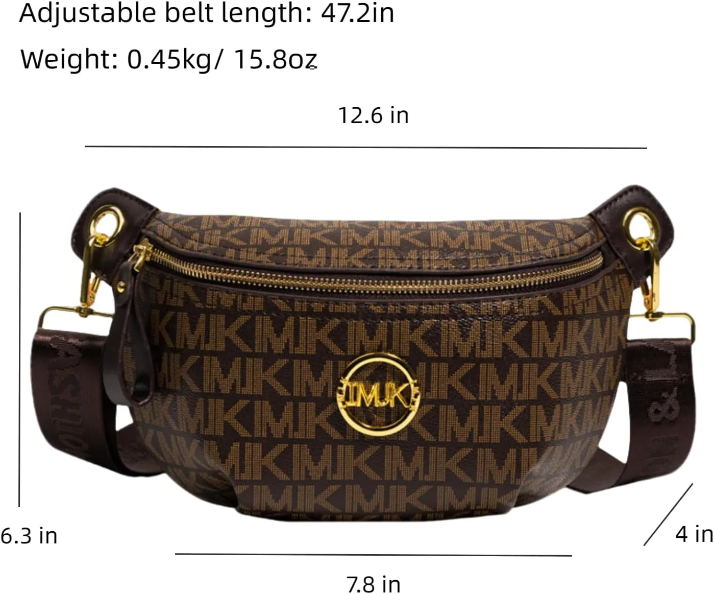 Xehuro Small Crossbody Purse Shoulder Bag for Women Chest Bag Daypack Multiple Pockets with Wide Strap