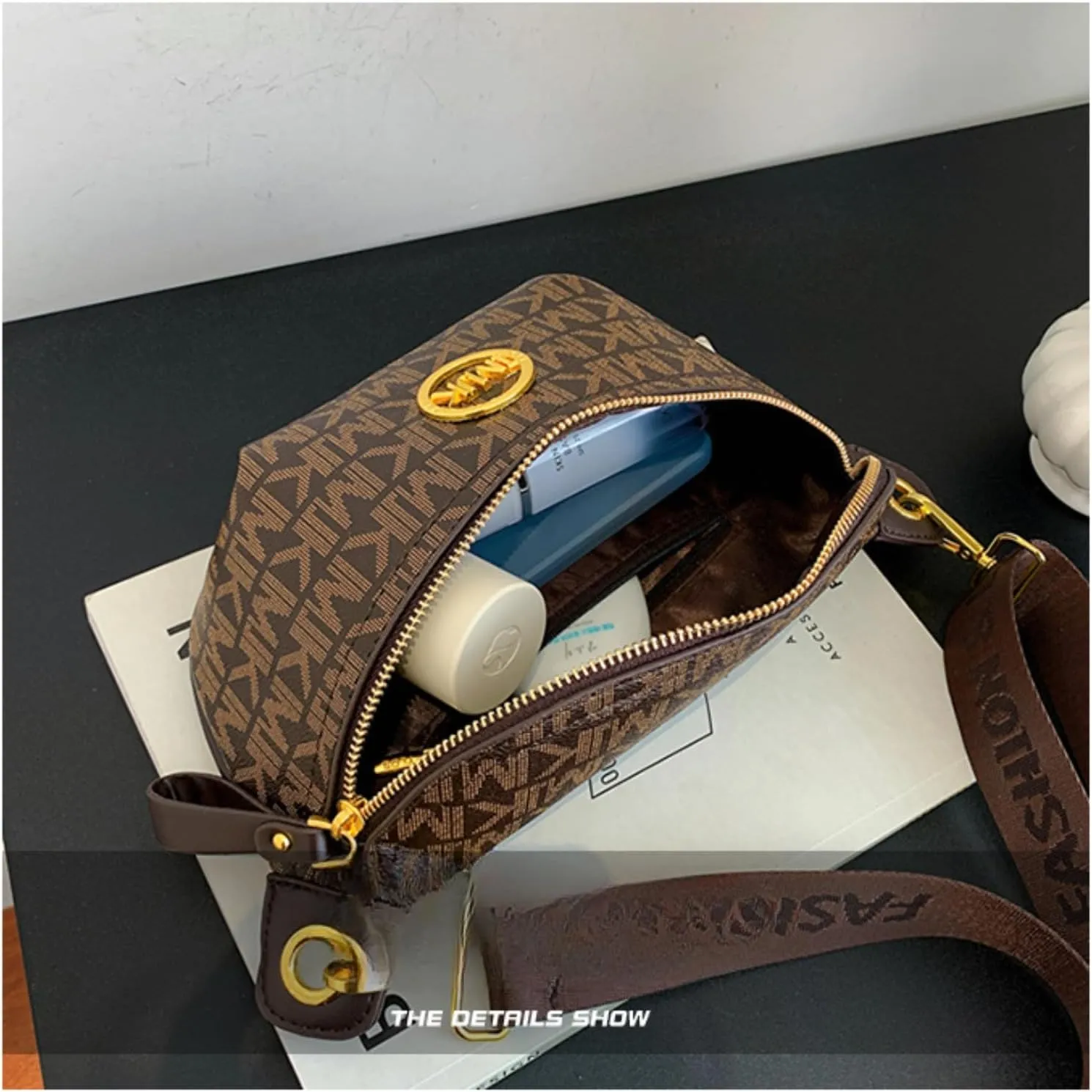 Xehuro Small Crossbody Purse Shoulder Bag for Women Chest Bag Daypack Multiple Pockets with Wide Strap